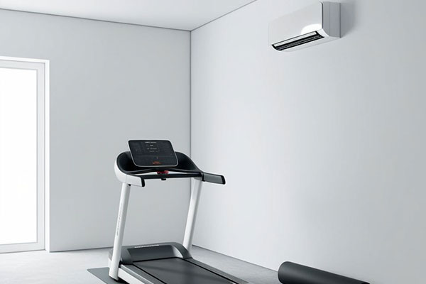 Air conditioning unit in home gym