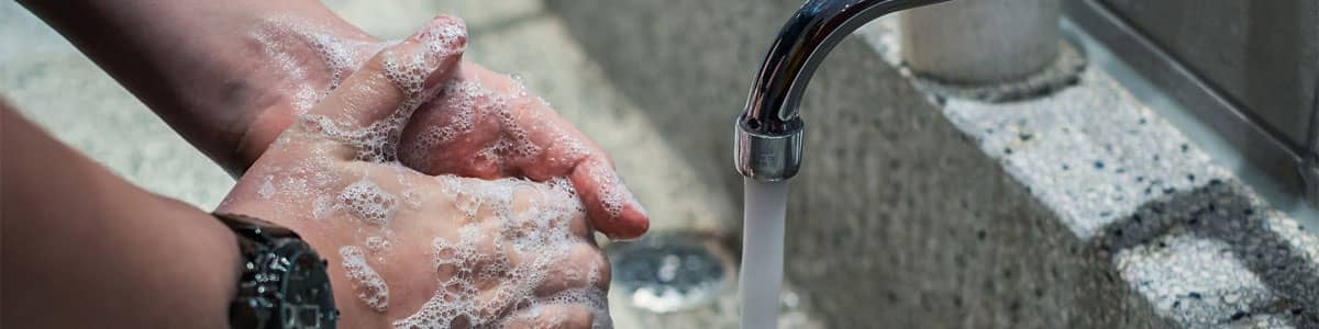 Person washing their hands