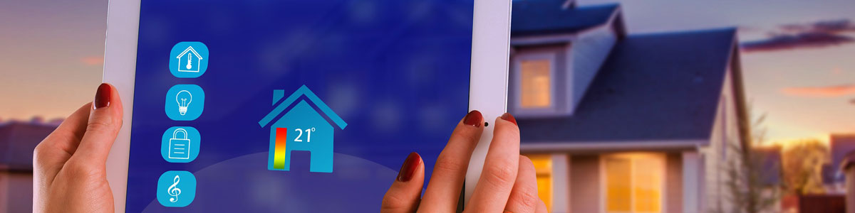 Thermostat being controlled on tablet