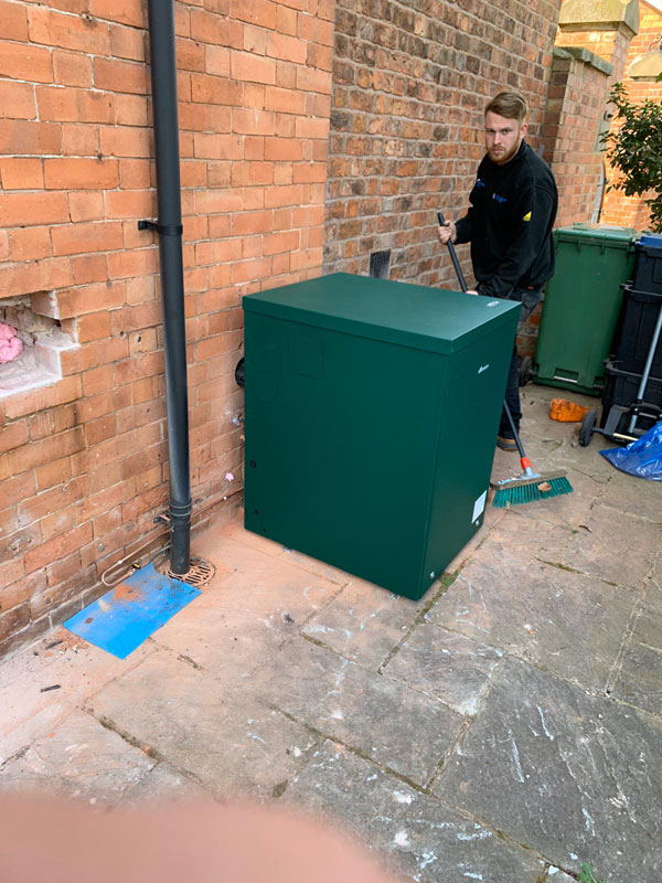 Removing an old oil boiler